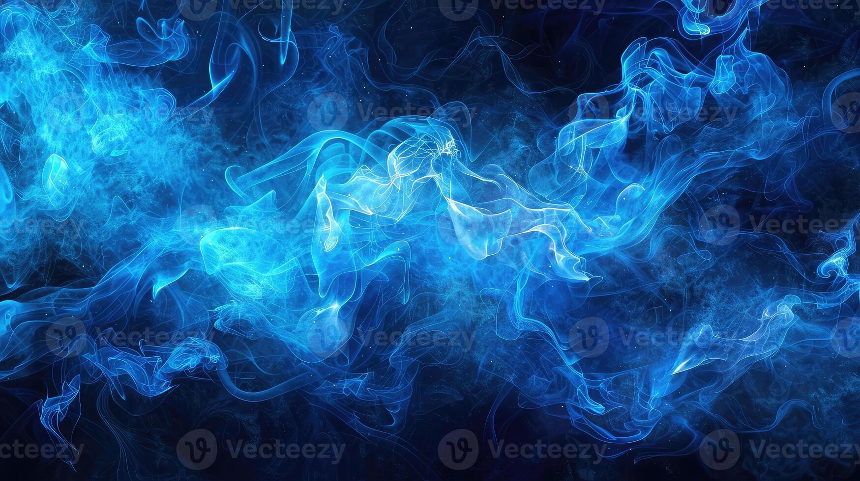 Dynamic Vibrant Blue Smoke Unveiling Tranquility and Intrigue photo