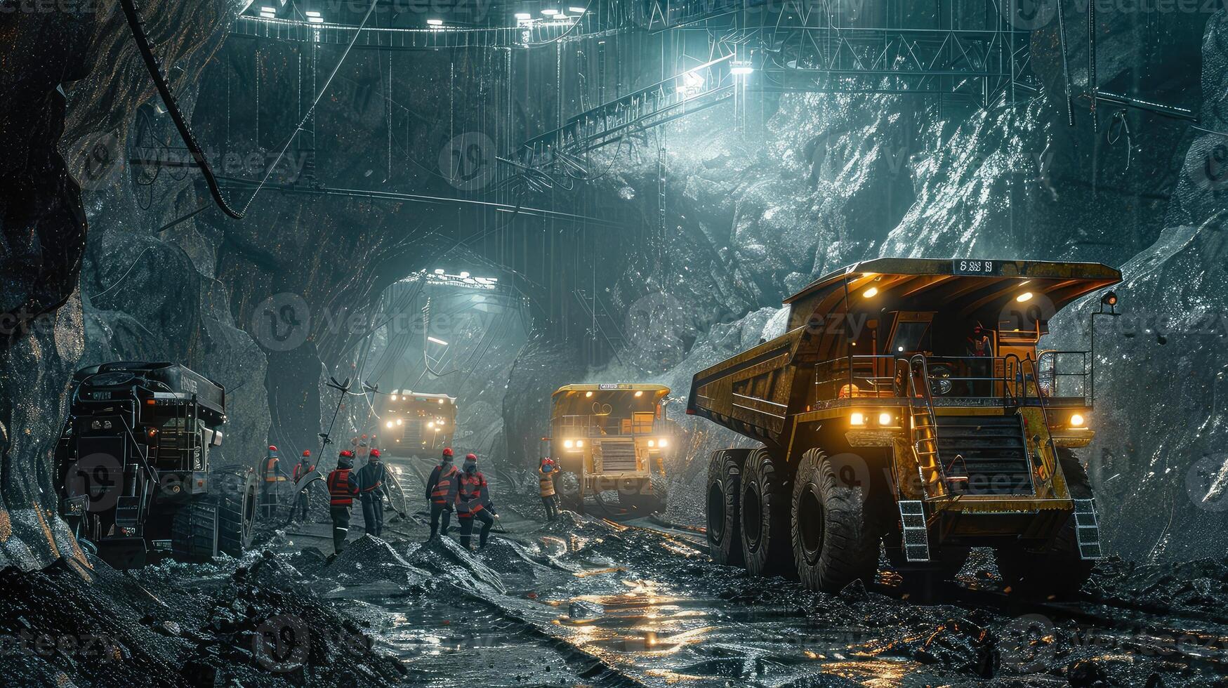 Dynamic Scene of Mining Realism Capturing Miners in Rugged Environments photo