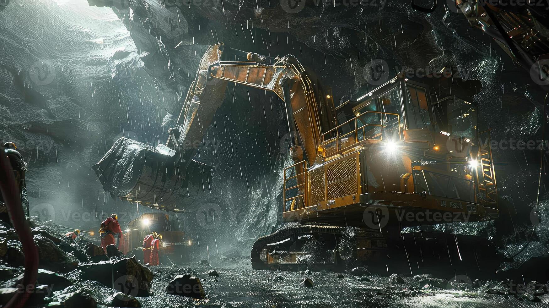 Captivating Cinematic Exploration of Mining Machinery's Dynamic Motion photo