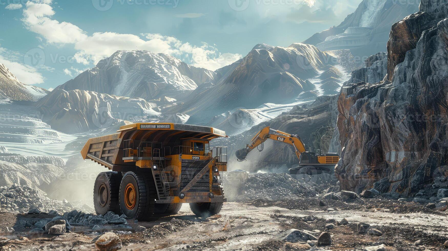 Cinematic Exploration of Mining Machinery Revealing Dynamic Strength and Accuracy photo