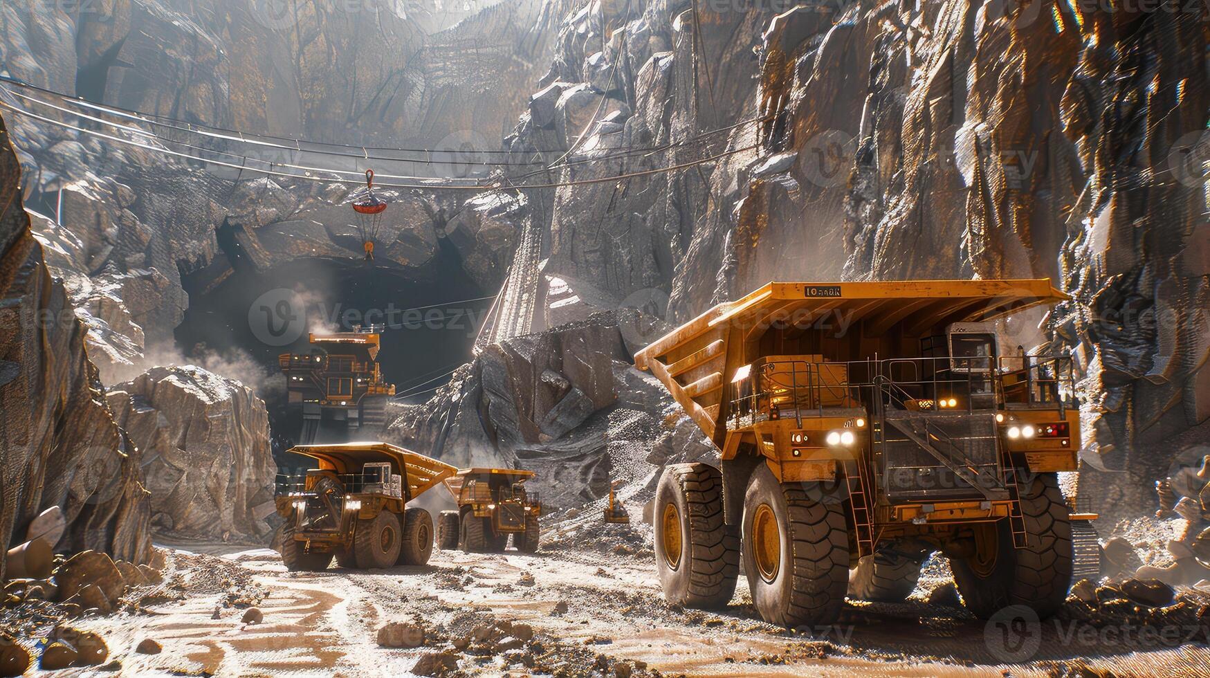 Captivating Scenes Highlighting Mining Machinery's Dynamic Power and Precision photo