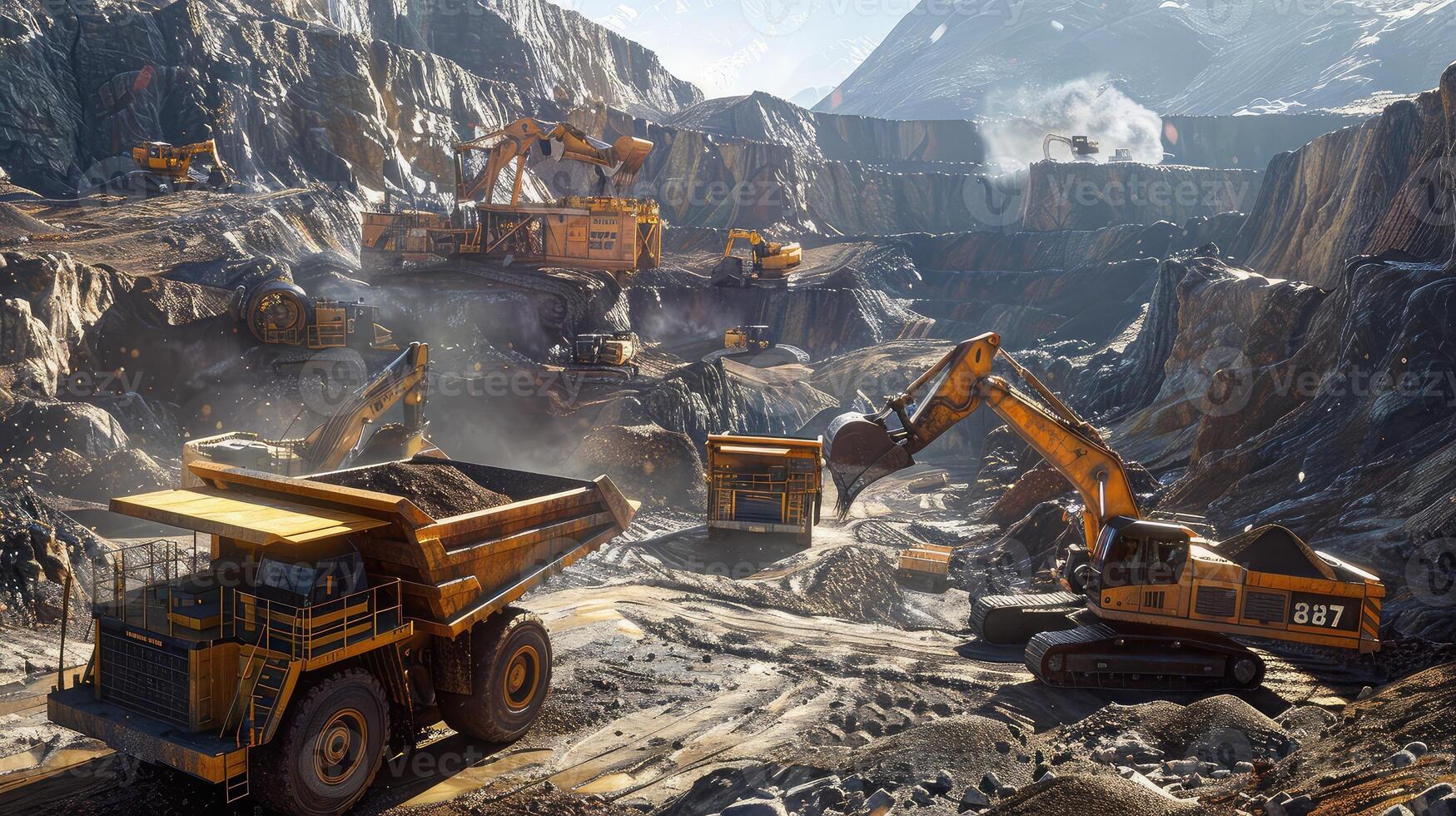 Dynamic Exploration of Precision and Power in Mining Machinery's Cinematic Journey photo
