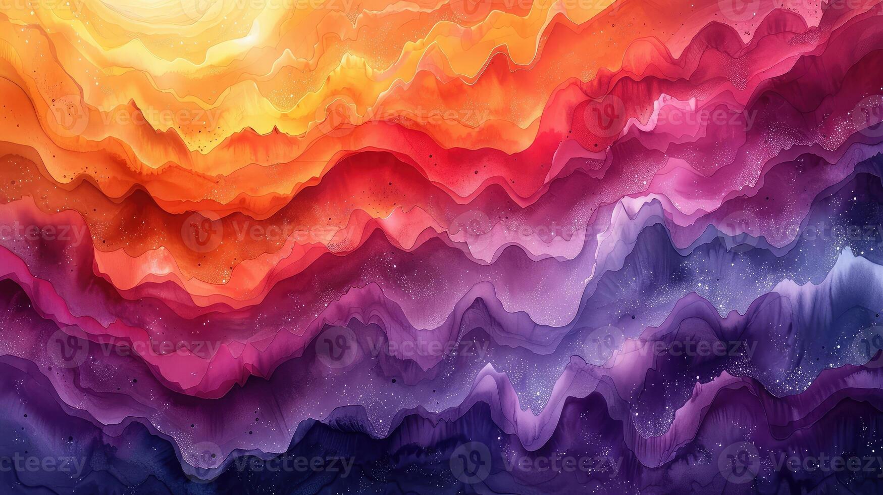 Vibrant and Dynamic Watercolor Waves Featuring an Abstract Symphony photo