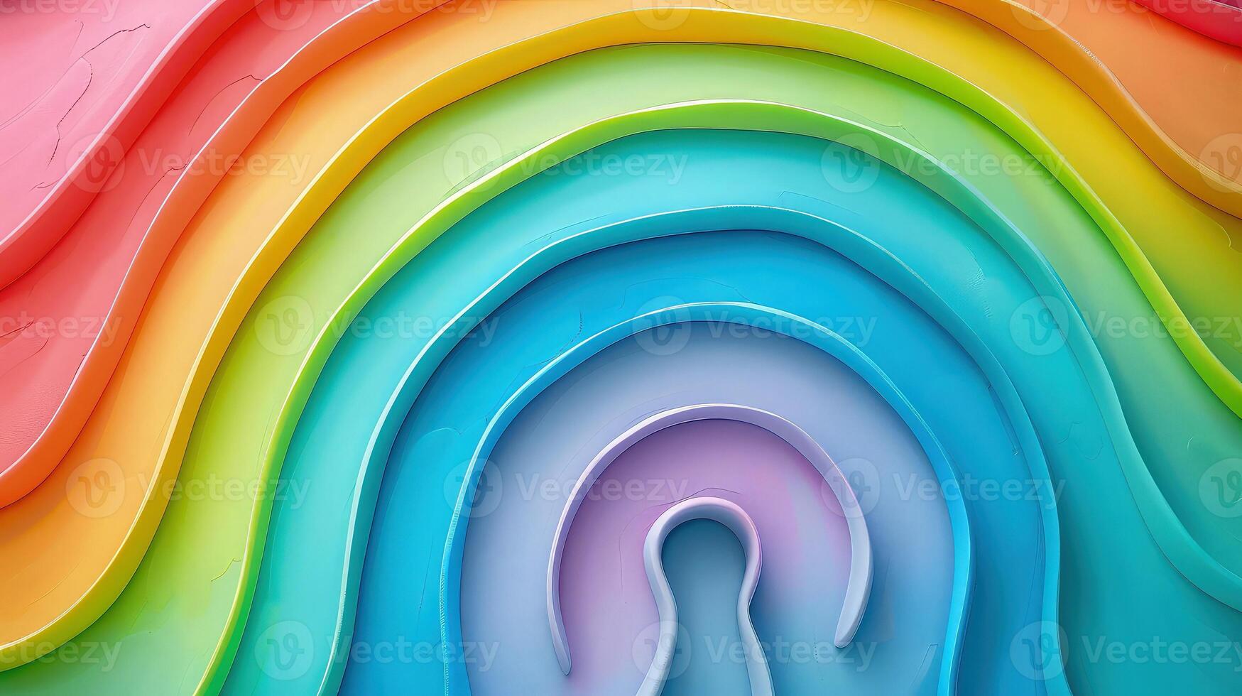 Sweet clay rainbow art with charming kindergarten-inspired vibes. photo