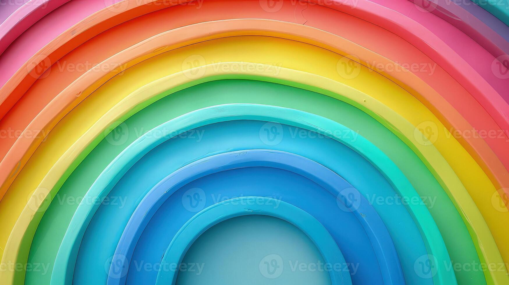Artistic clay rainbow creation with cheerful and lively elements. photo