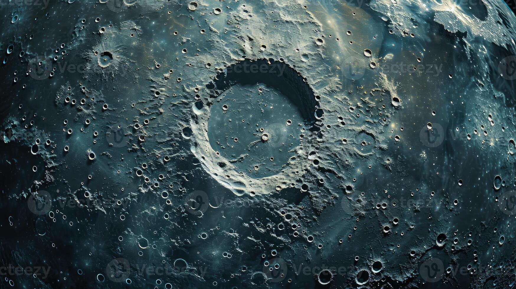 The captivating desolation of the Moon seen from a high vantage point photo