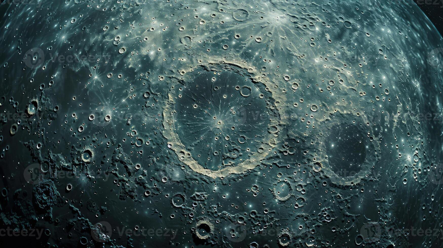 A striking top-down perspective exposing the Moon's rugged surface photo