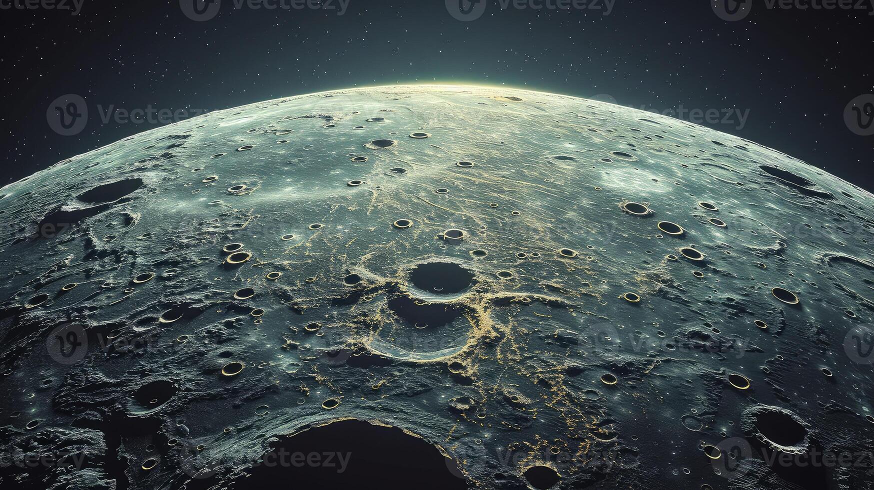 An aerial glimpse showcasing the Moon's stark and desolate terrain photo
