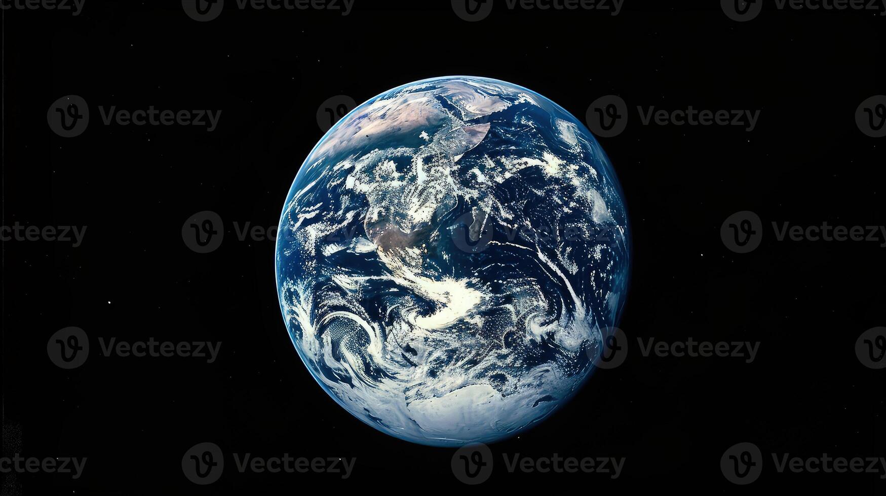 Earth shining brightly as captured from a distant cosmic angle photo