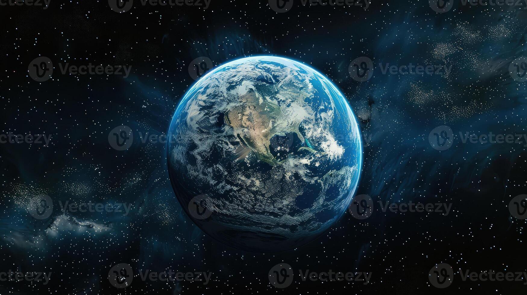 Earth's natural elegance displayed from a cosmic vantage point photo