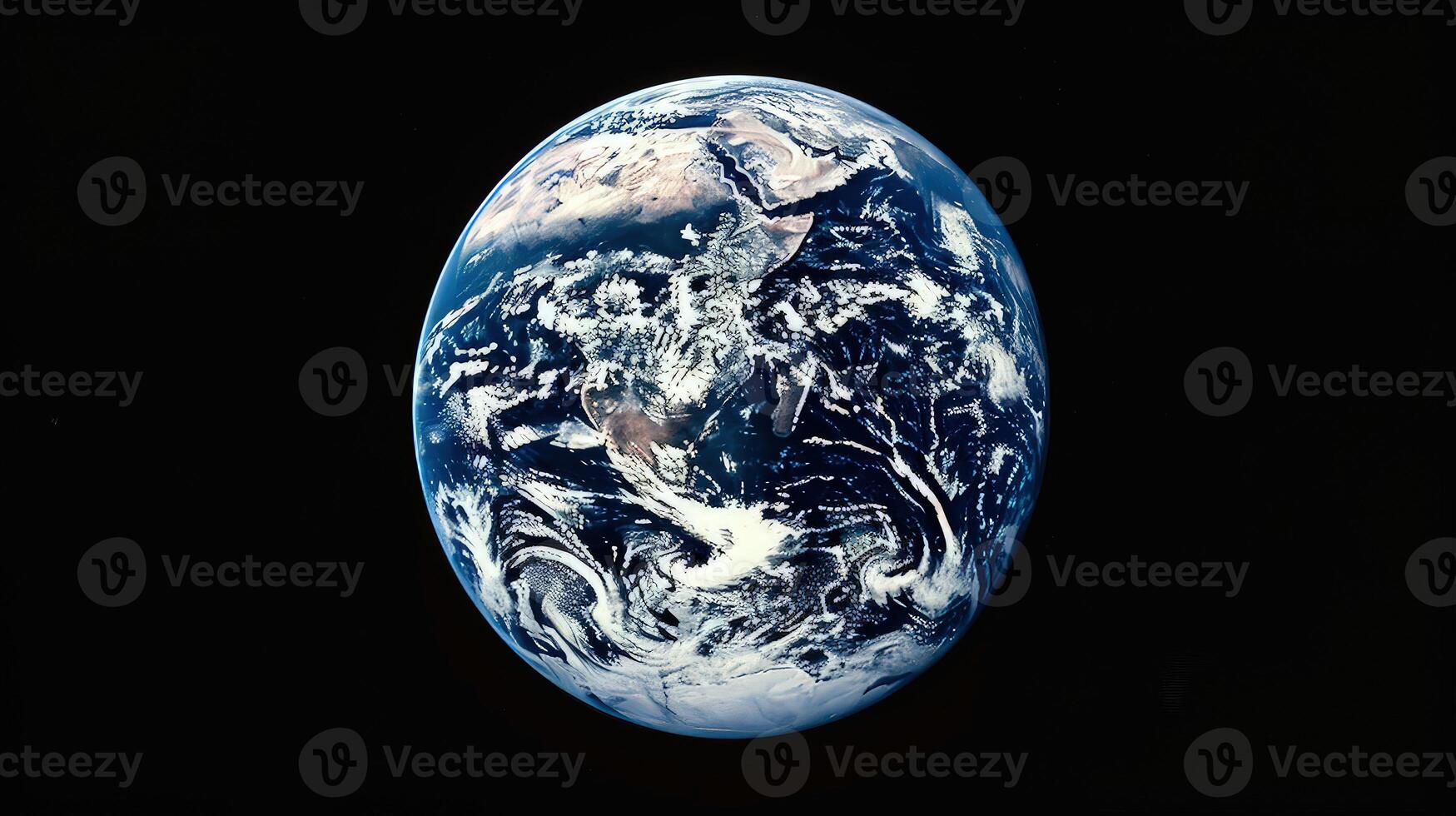 A stunning view of Earth from the expansive depths of the cosmos photo