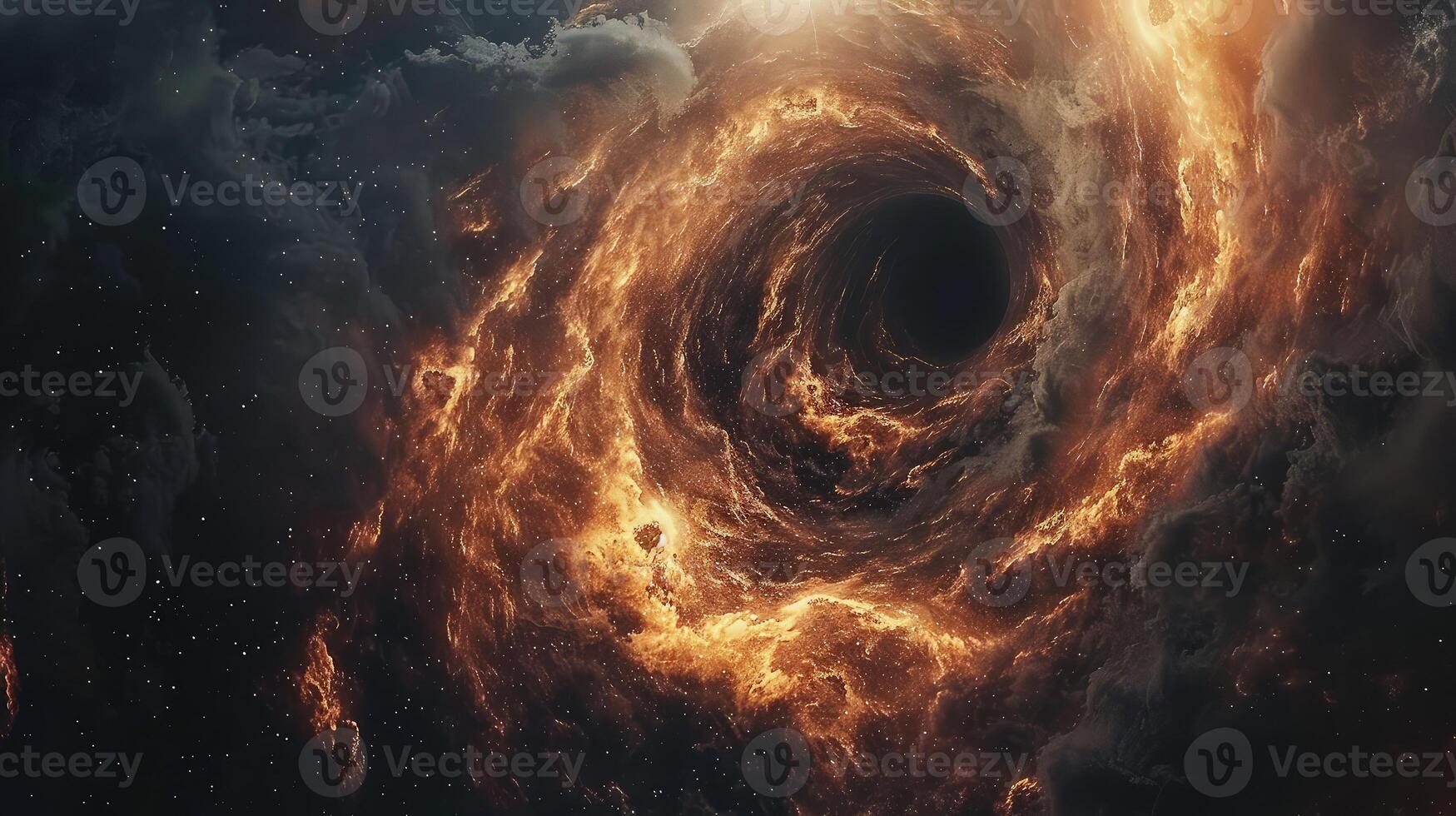 The Enigmatic Appeal of a Cosmic Black Hole in Galactic Splendor photo
