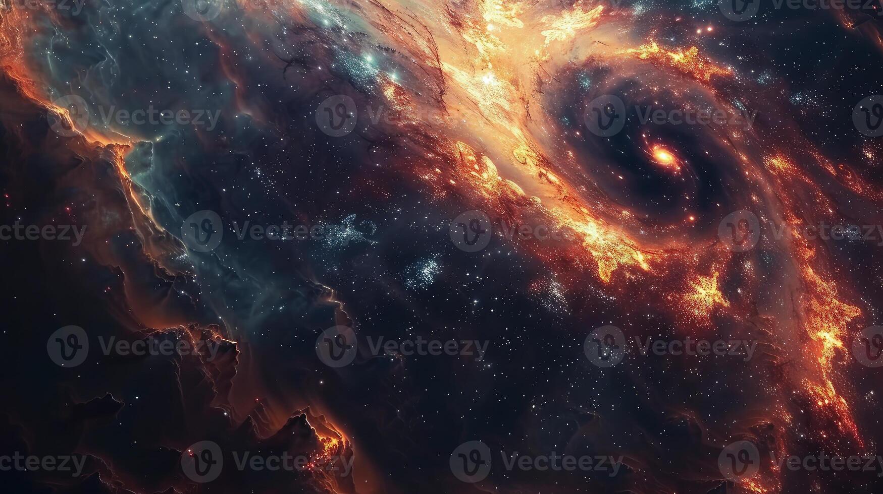 The Mesmerizing Beauty of Outer Space with a Galactic Vortex photo