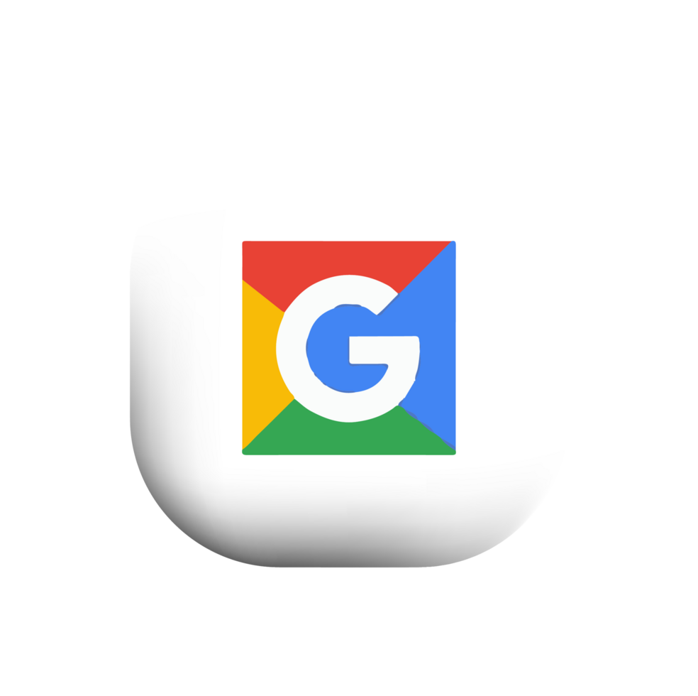 Google logo on a white square png
