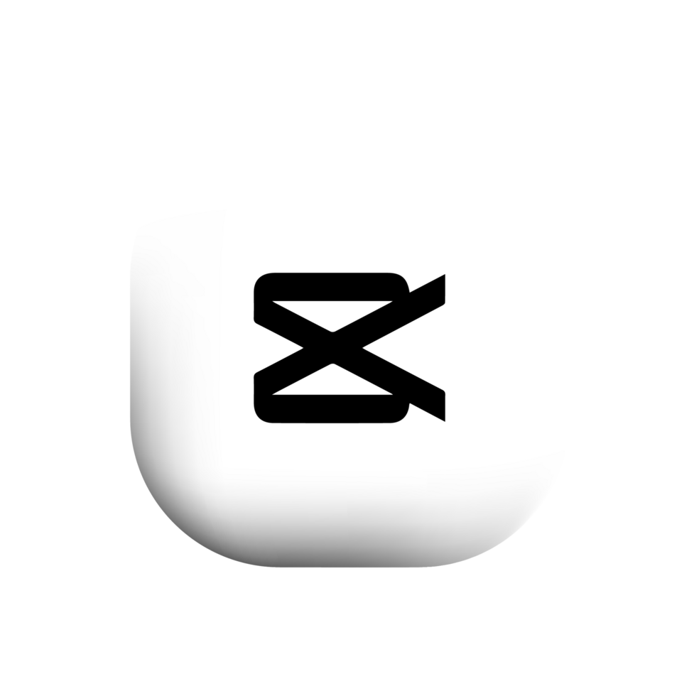 A white and black button with the letter x png