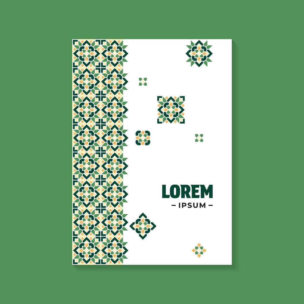 Oriental Geometric Mandala Ornament Flat Design Cover vector