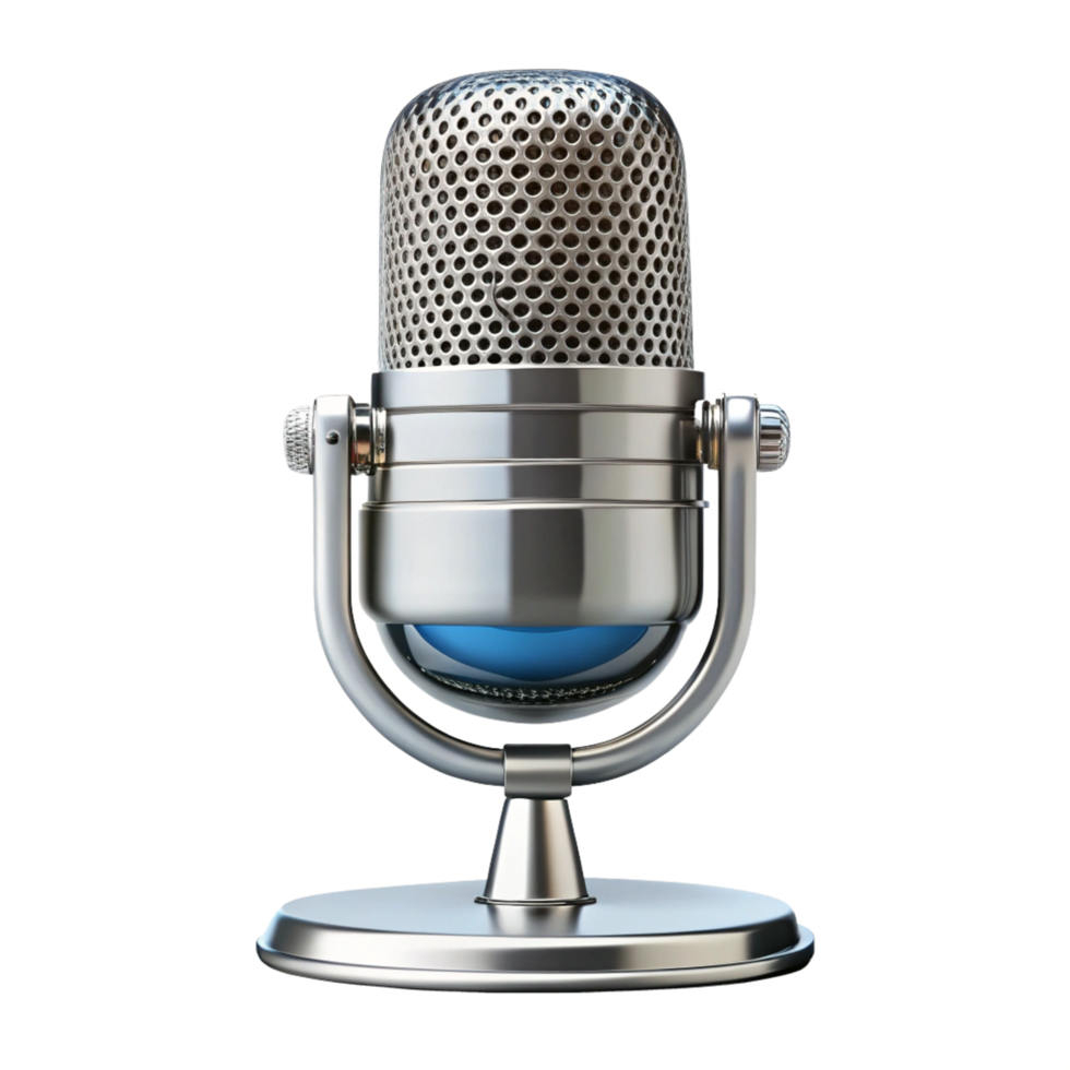 Educational podcast microphone for content creation in home studios capturing sound quality and innovation png