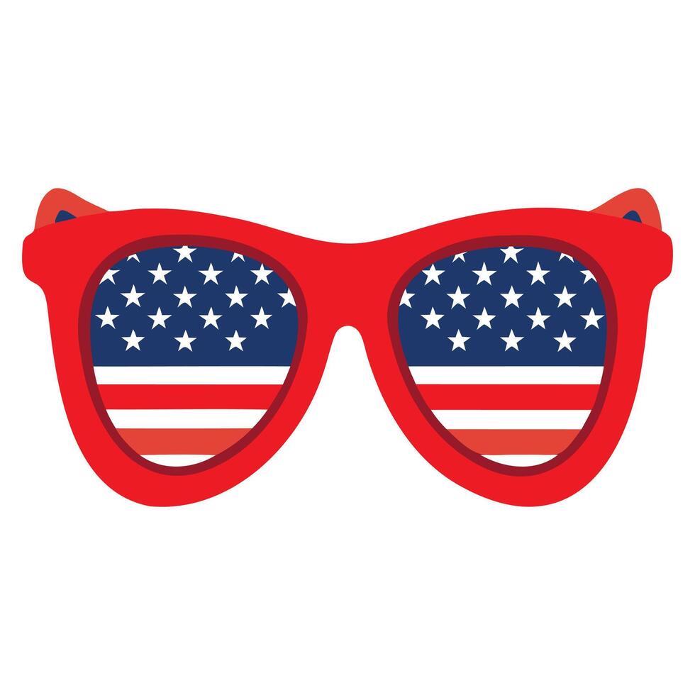 Bold and Cool American Flag Sunglass Collection vector