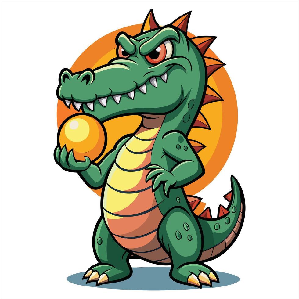Urban Jungle Croc T Shirt Artwork vector