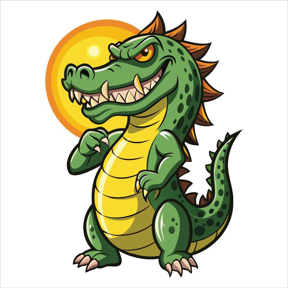 Wild Bite Crocodile T Shirt Design vector