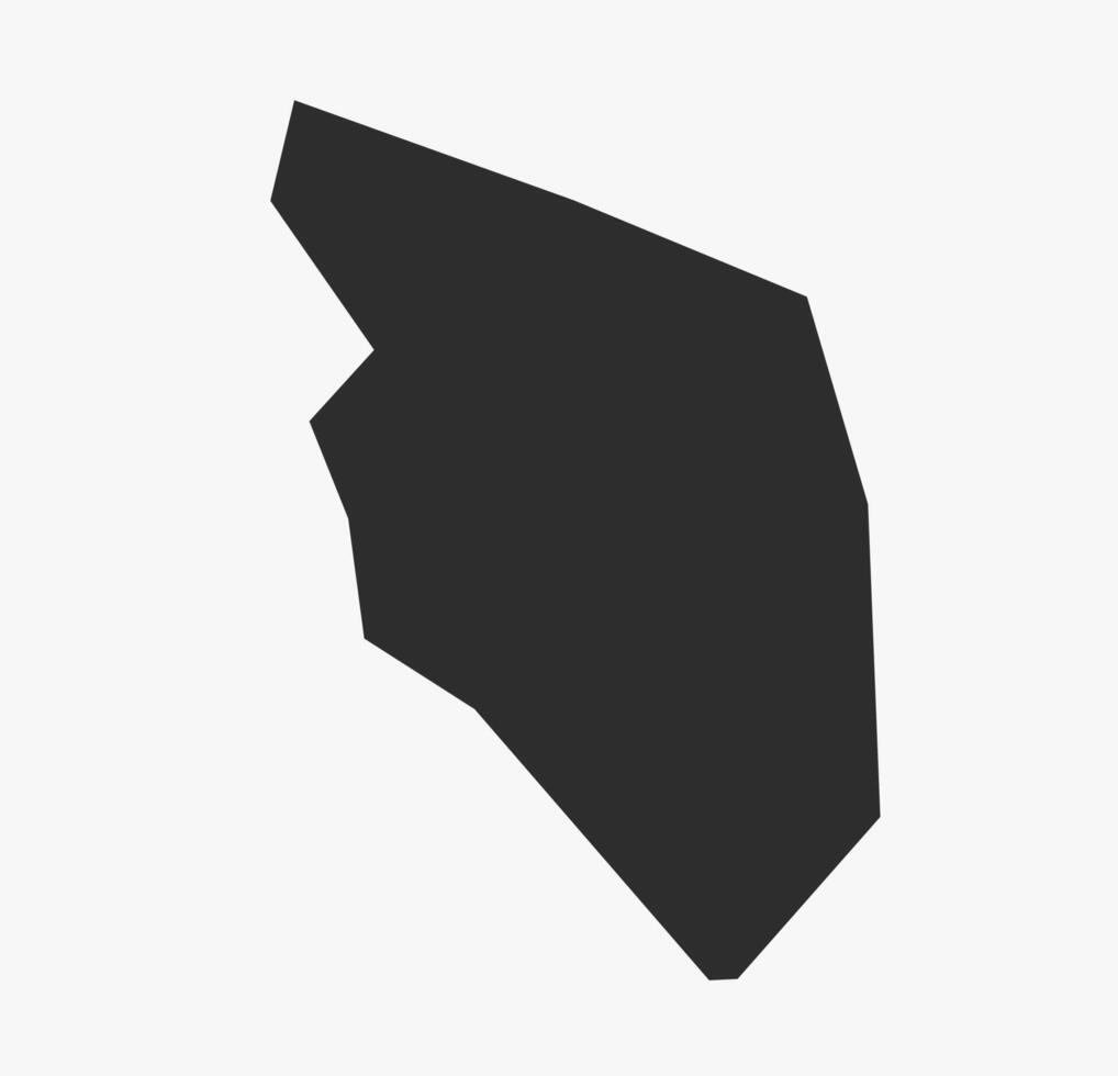 Flat Black Map of mumbai suburban District, Maharashtra, India vector