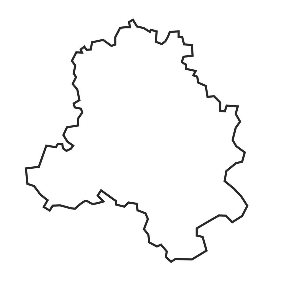 Flat Black Map of Delhi India vector