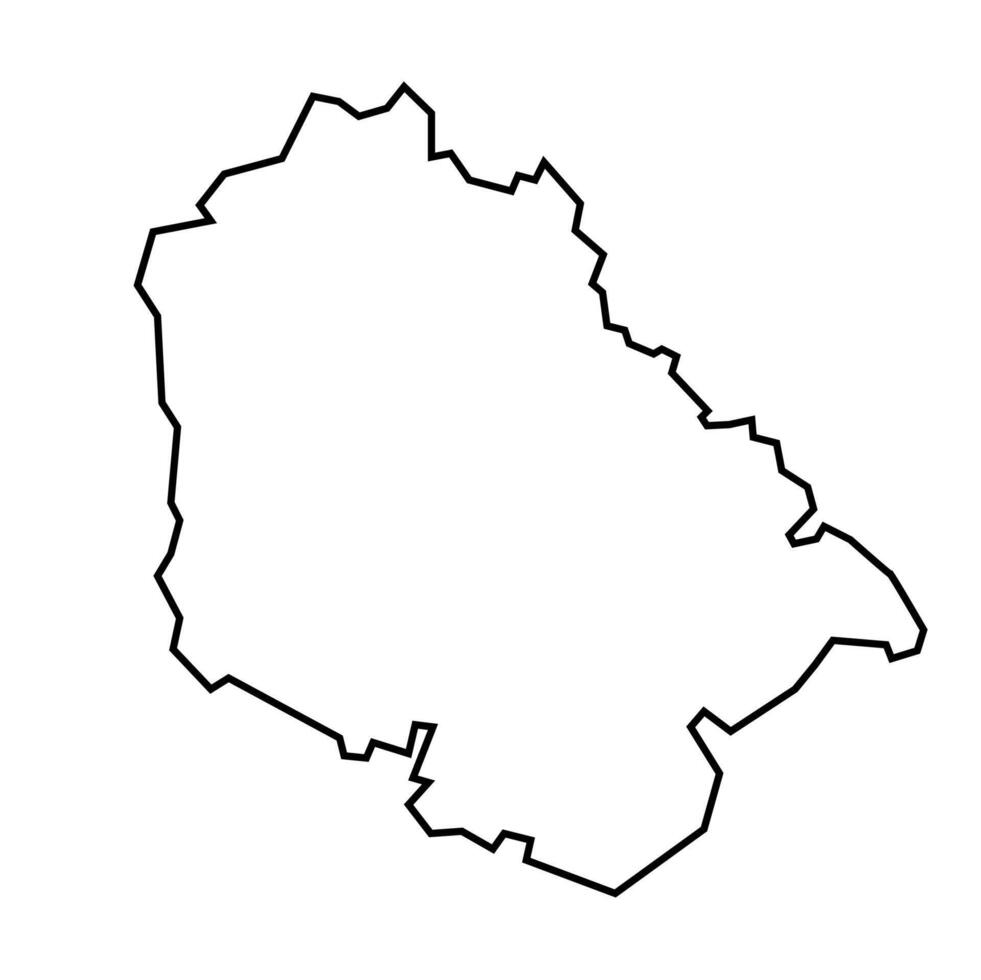 Flat Black Map of Jammu and Kashmir vector