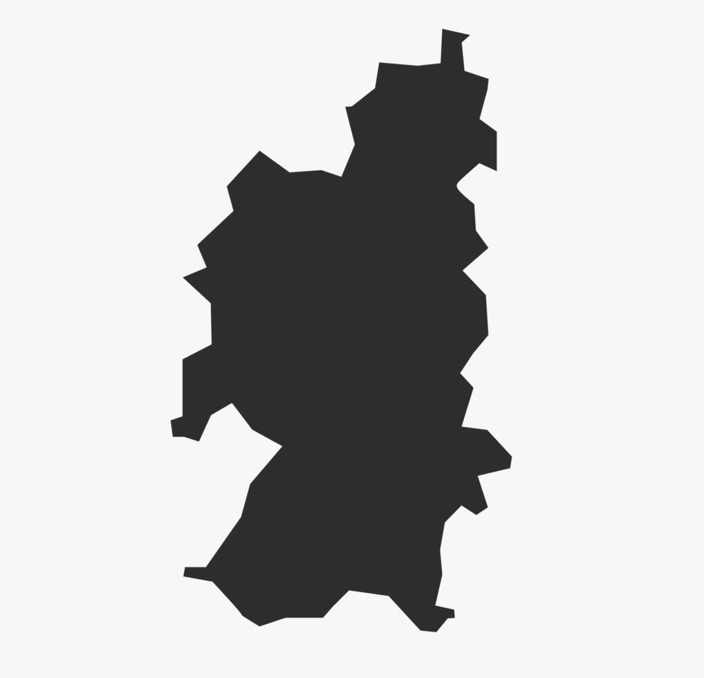 Flat Black Map of Buldhana District, Maharashtra, India vector