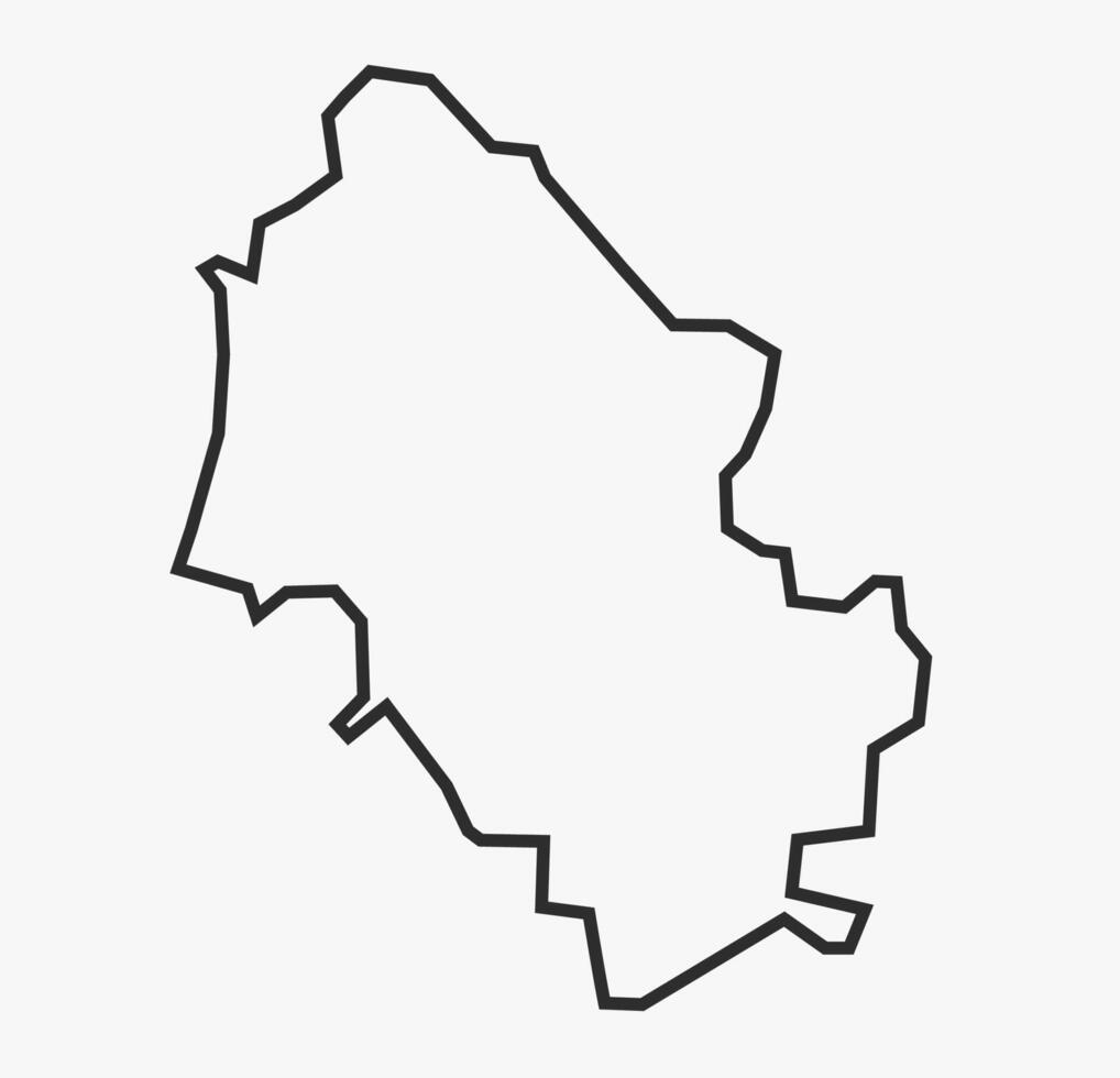 Flat Black line Map of Palghar District, Maharashtra, India vector