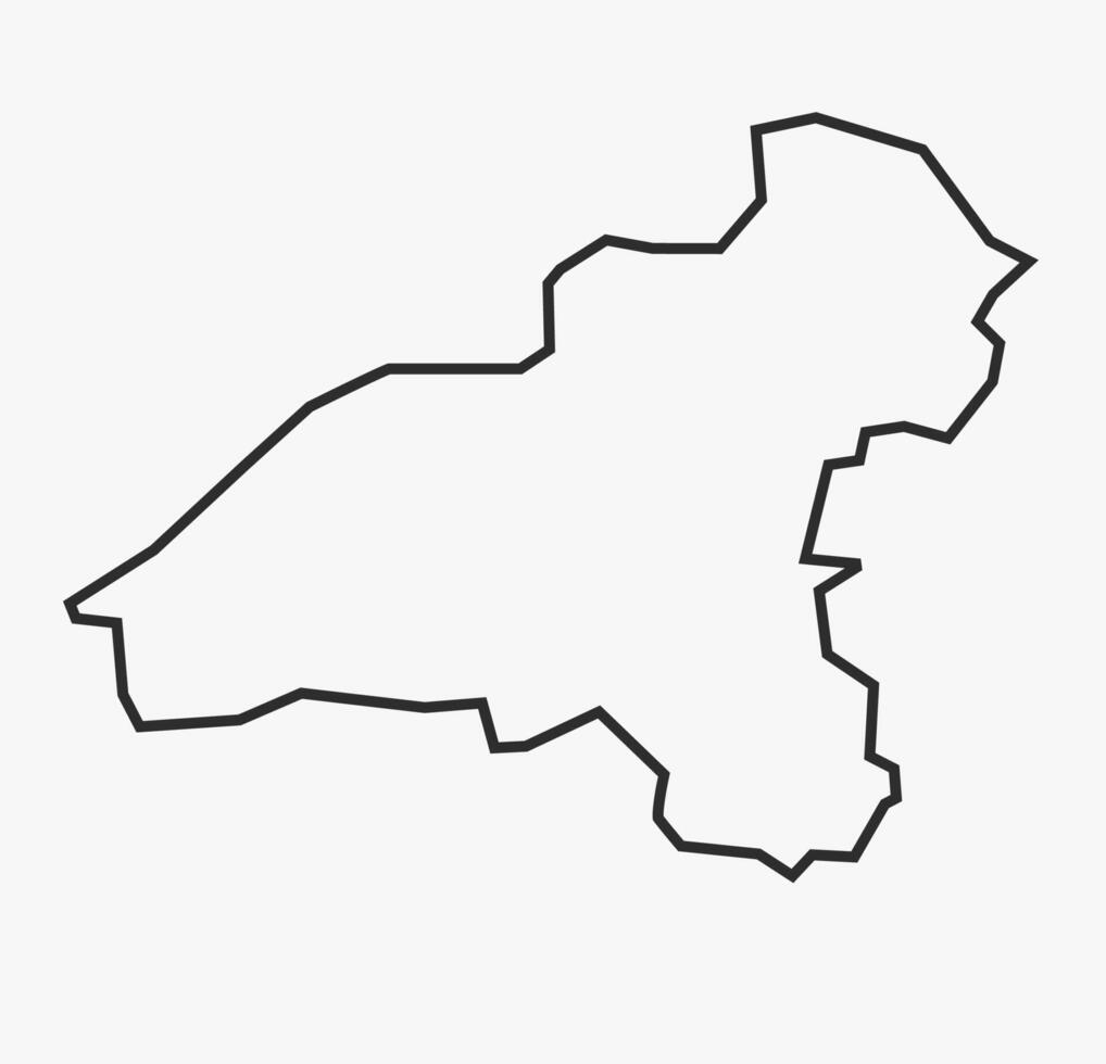 Black line Map of Dharashiv District, Maharashtra, India vector