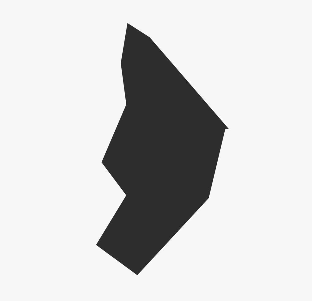 Flat Black Map of Mumbai District, Maharashtra, India vector