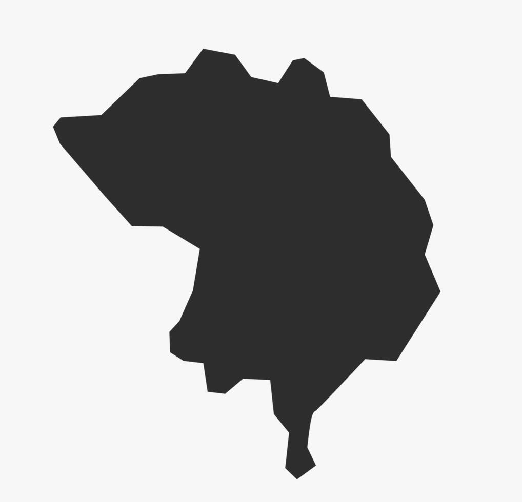 Flat Black Map of Hingoli District, Maharashtra, India vector