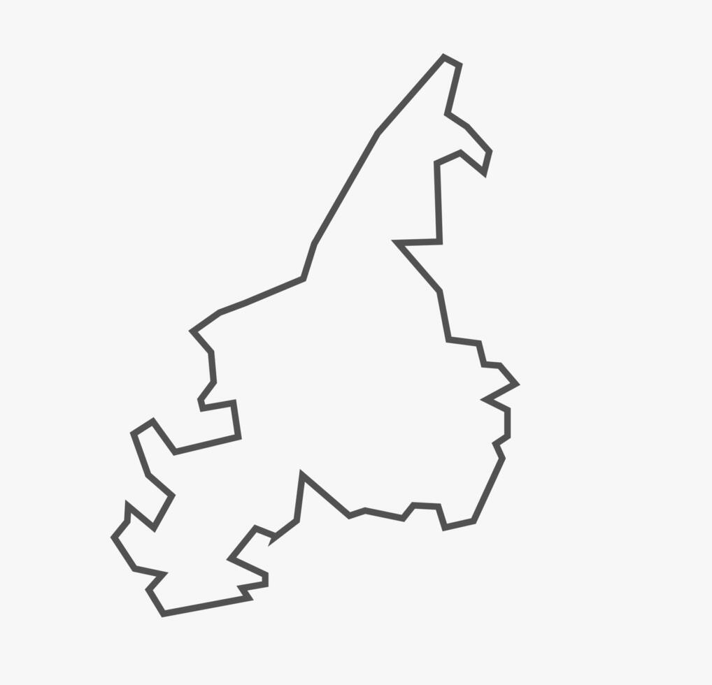 Ballari District map Karnataka State vector