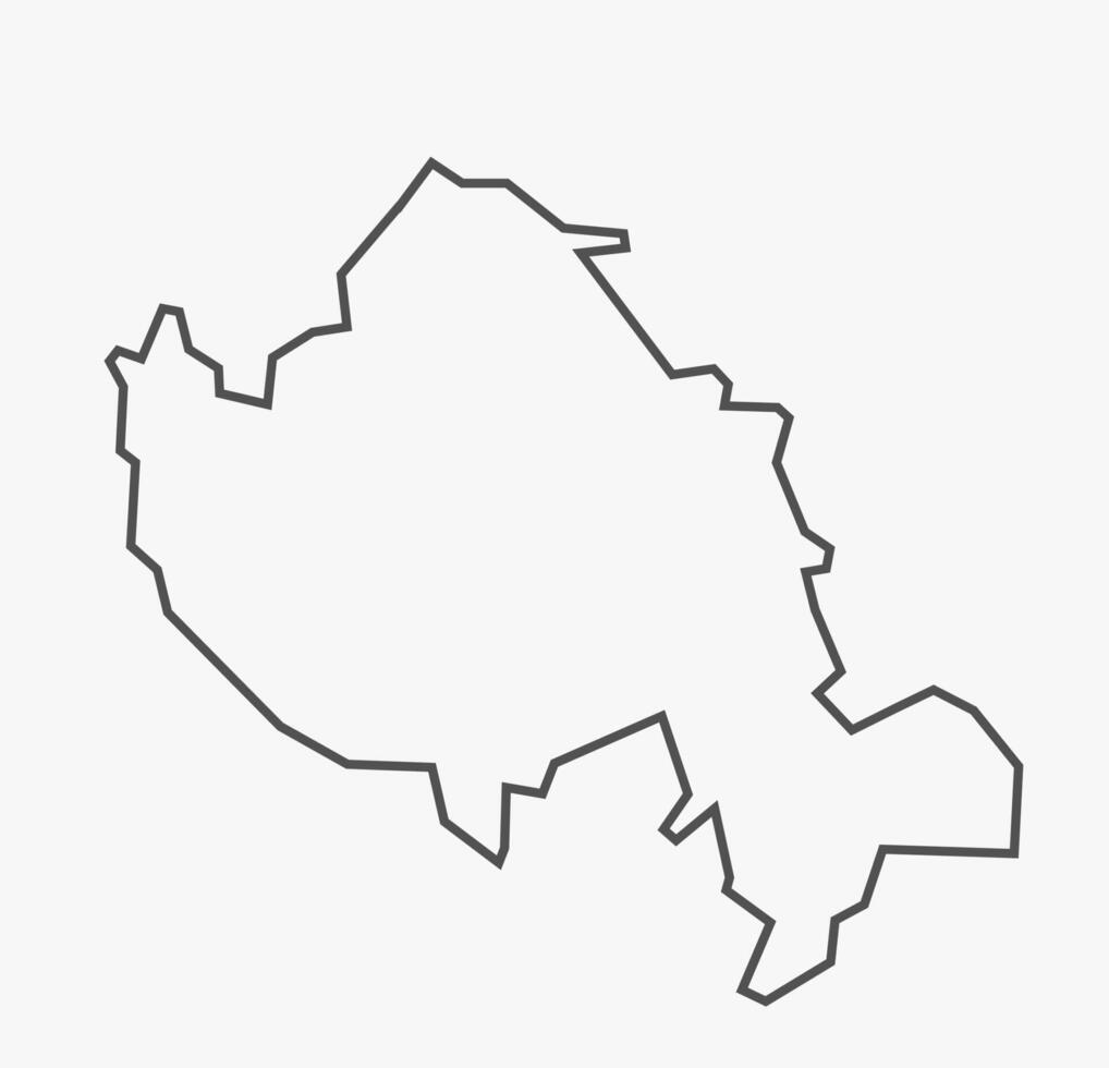 Mandya District map Karnataka State vector