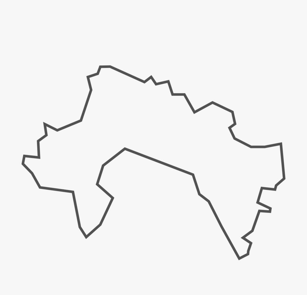 Bengaluru Rural outline map vector