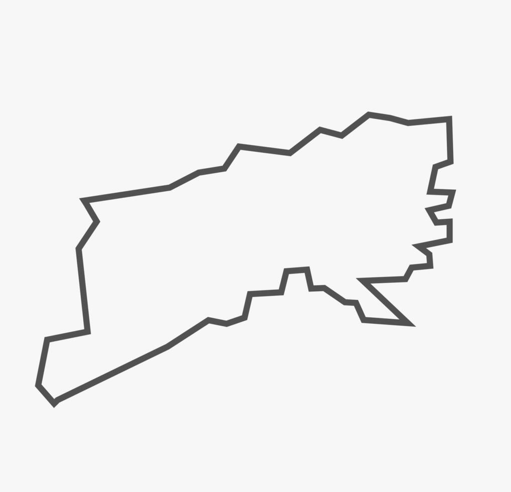 Yadgar District map Karnataka State vector