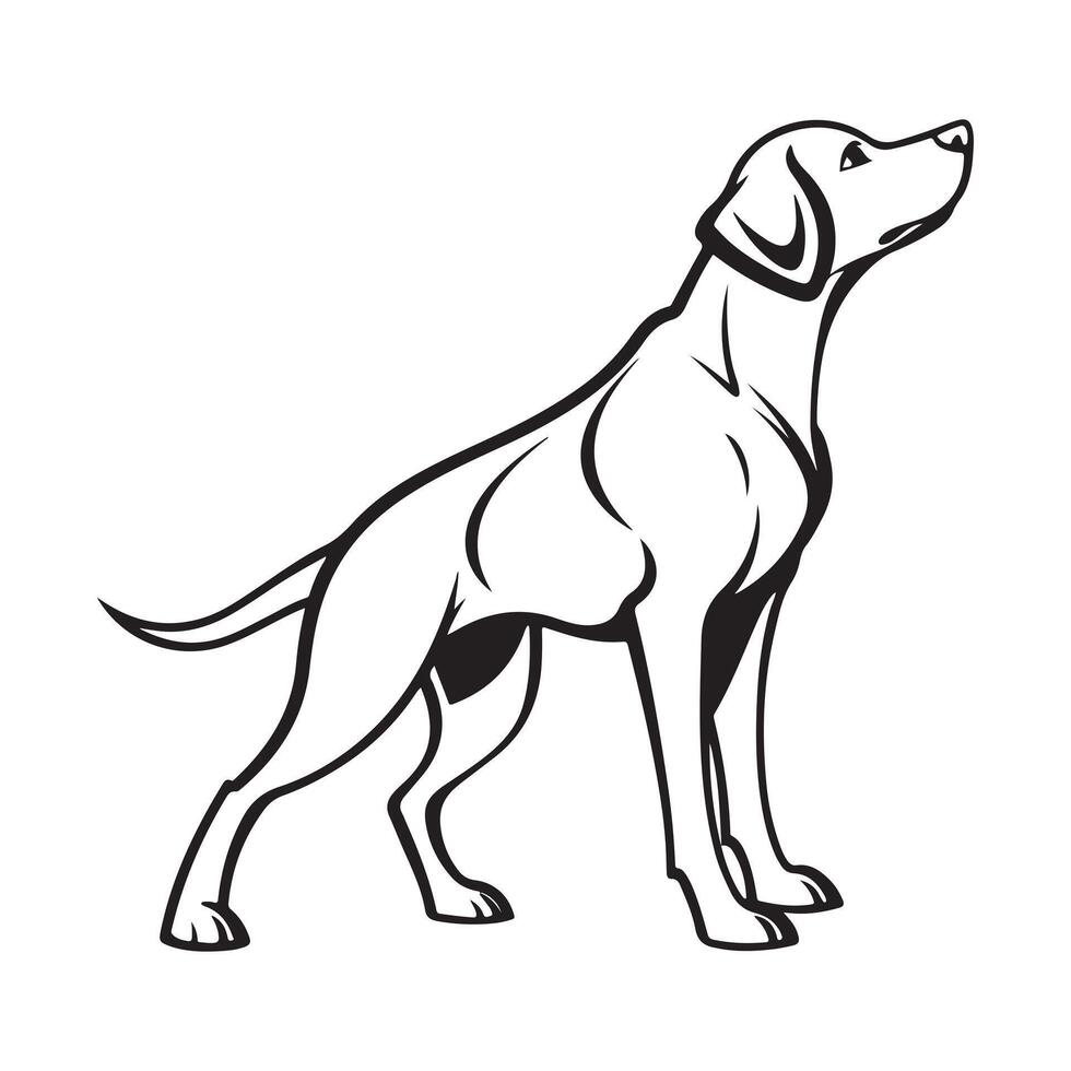 Cute Dog Silhouette for Printing vector