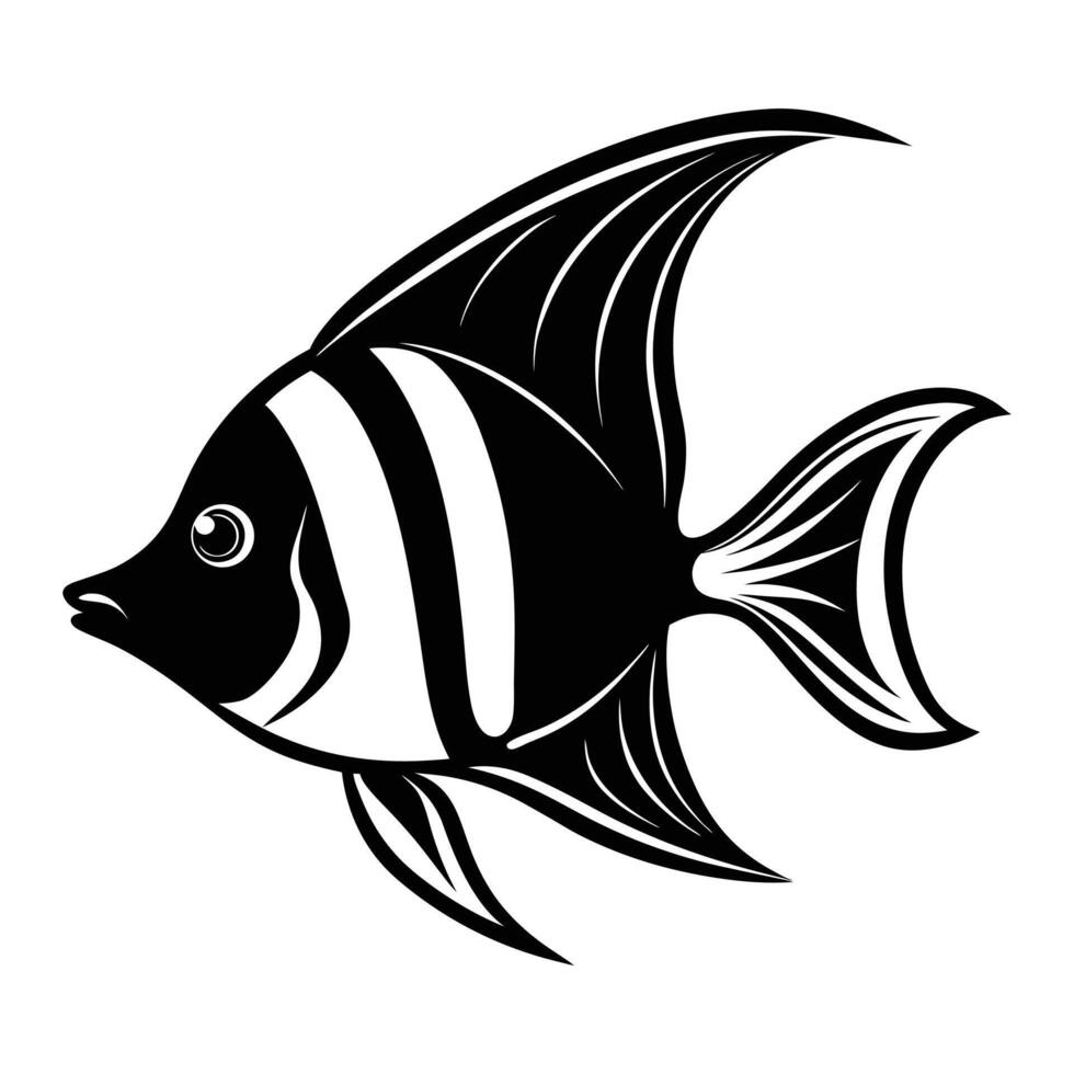 Strong Sea Life Symbolic Fish vector