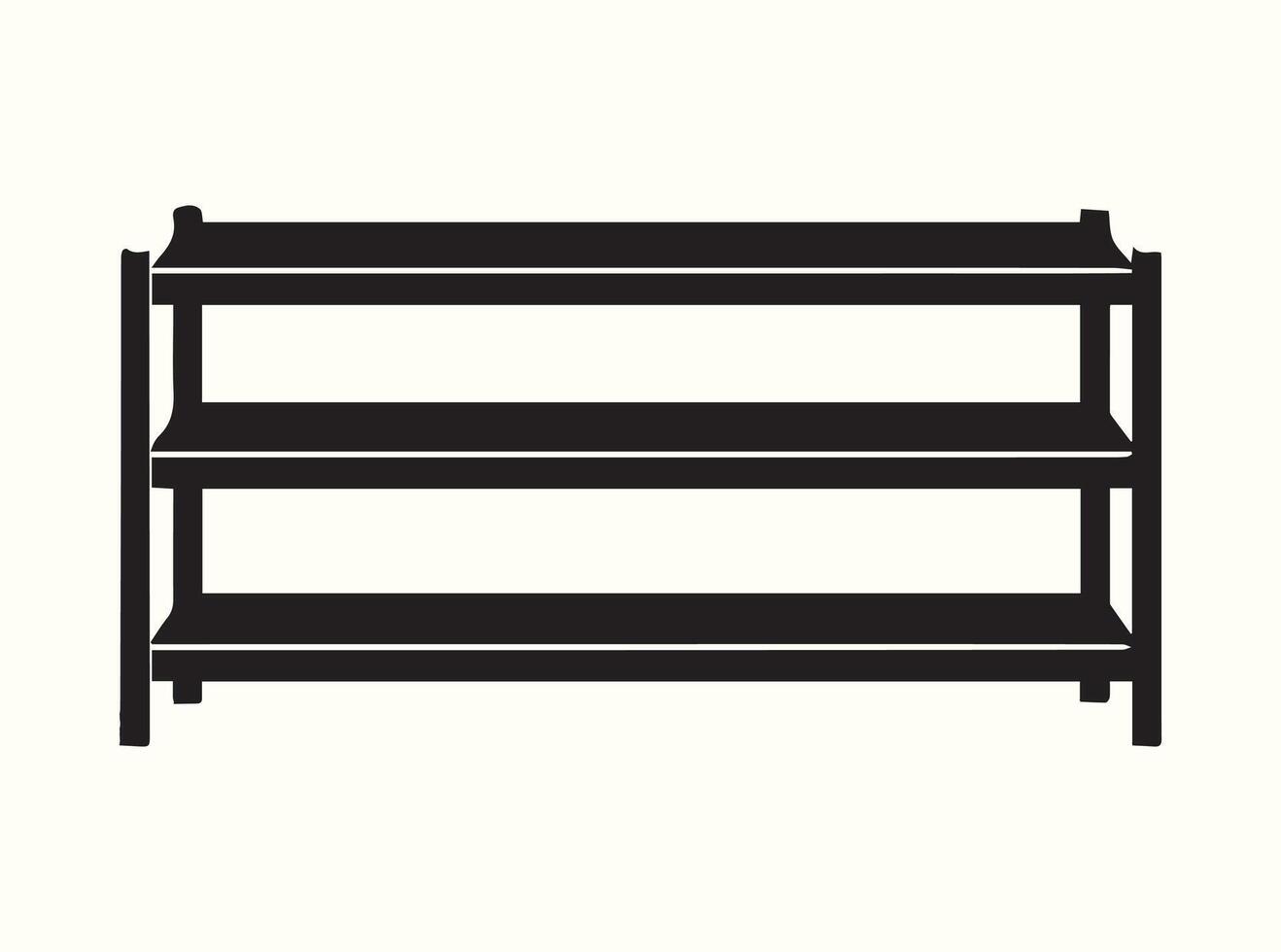 Storage Shelf Silhouette Graphic vector