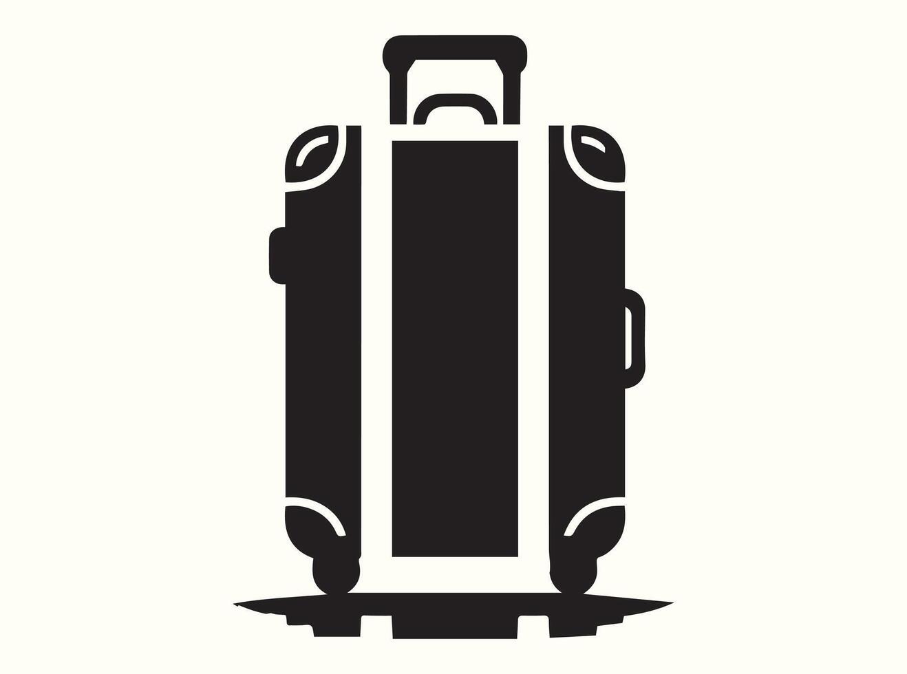 Carry-on Suitcase Solid Black Design vector