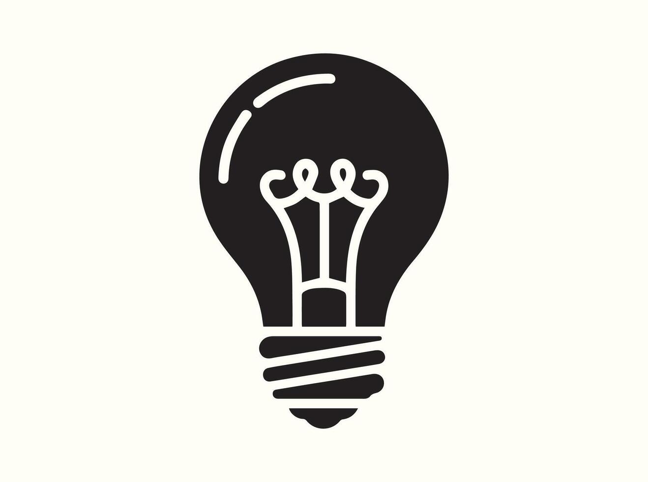 Light Bulb Silhouette for Creative Design vector