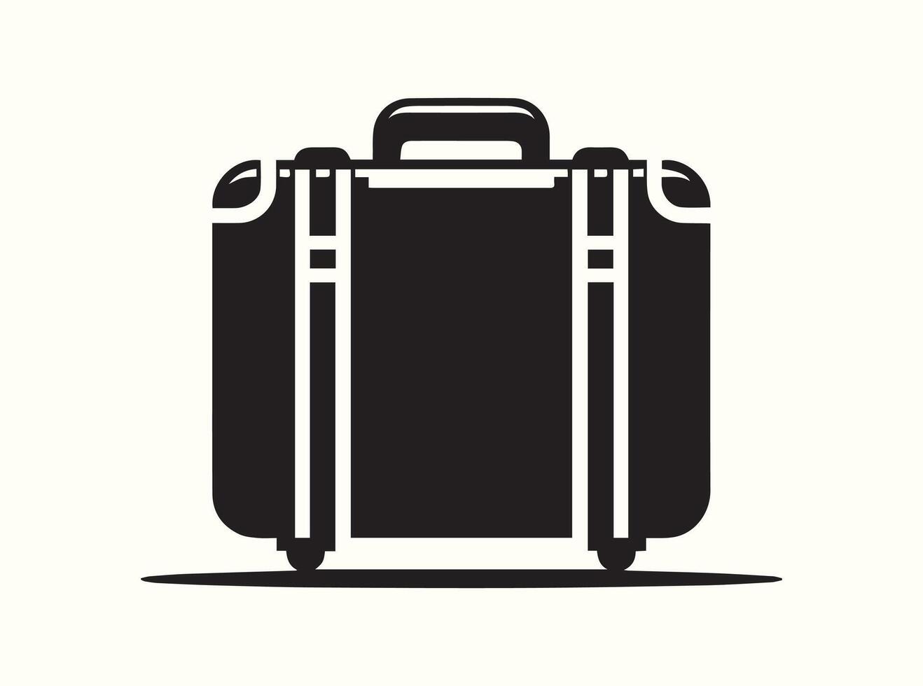 Black Silhouette of Suitcase for Graphic Use vector