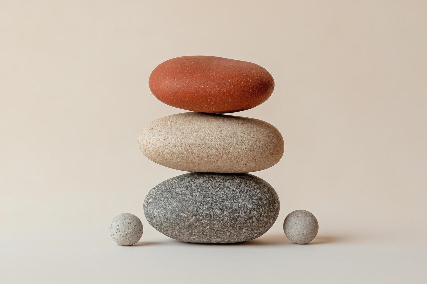 A stack of stones with a small egg on top photo
