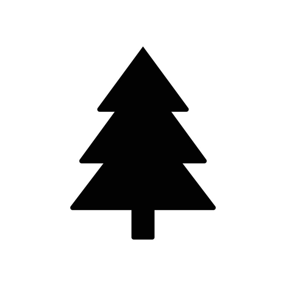 Christmas silhouette tree vector