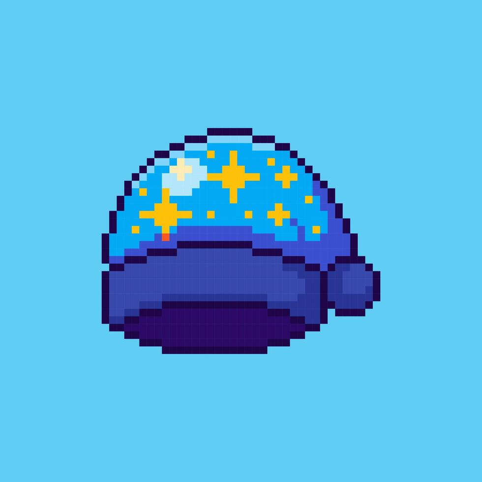 Pixel art Sleeping Cap game asset design vector