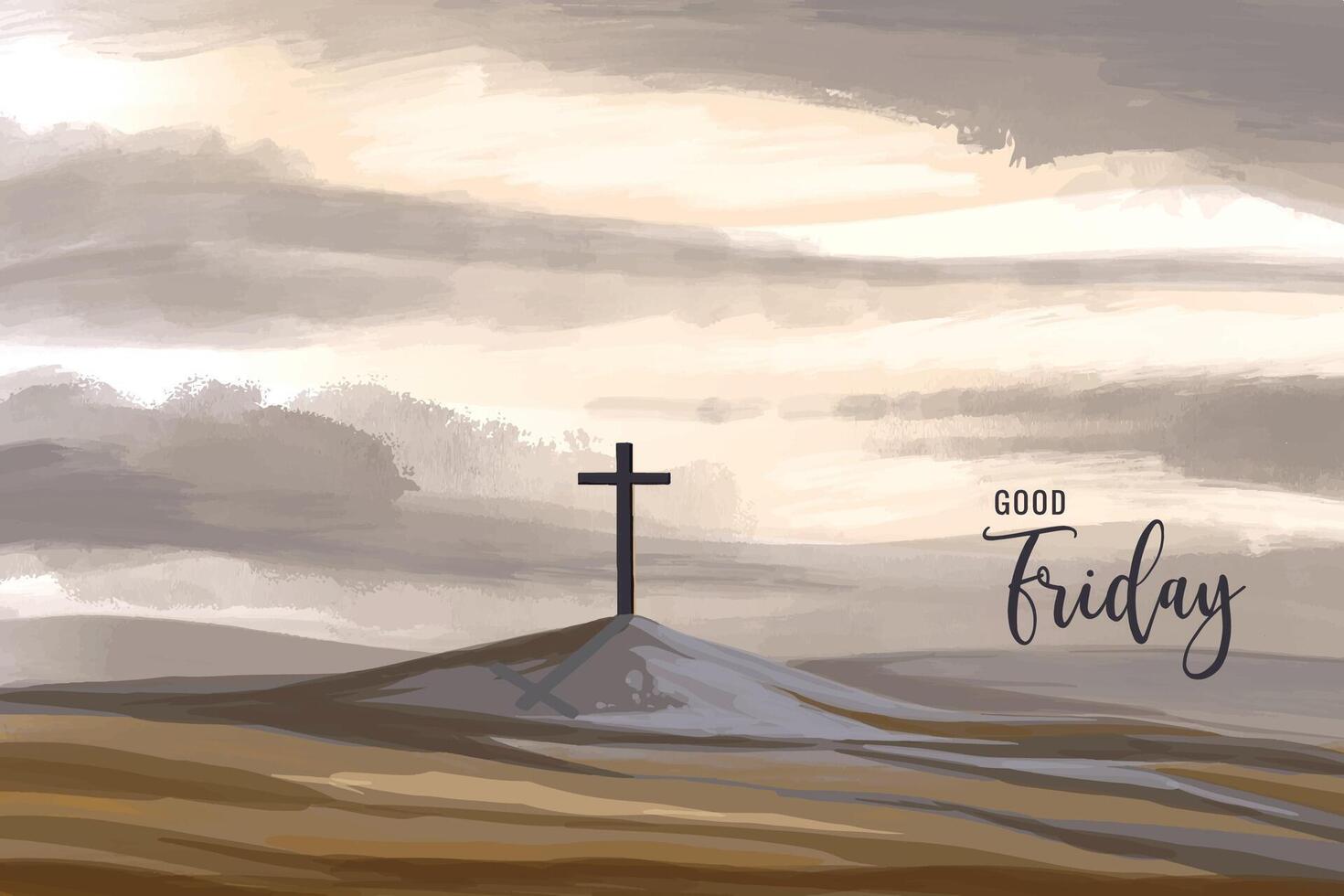 Good friday heavenly scene peace of holy week background vector
