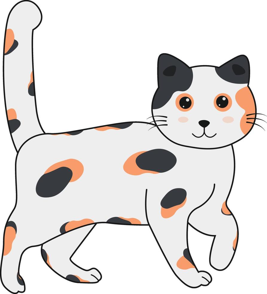 Funny Cat Illustration. vector