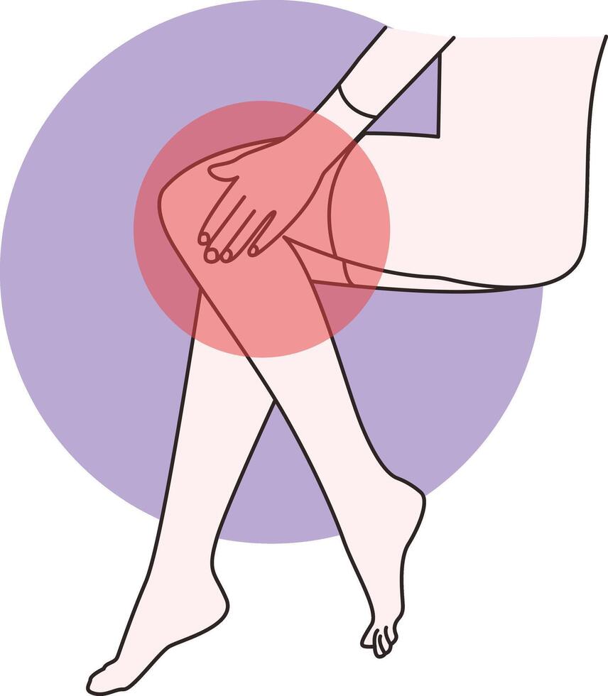 Hand and Leg Pain Sick Illustration vector