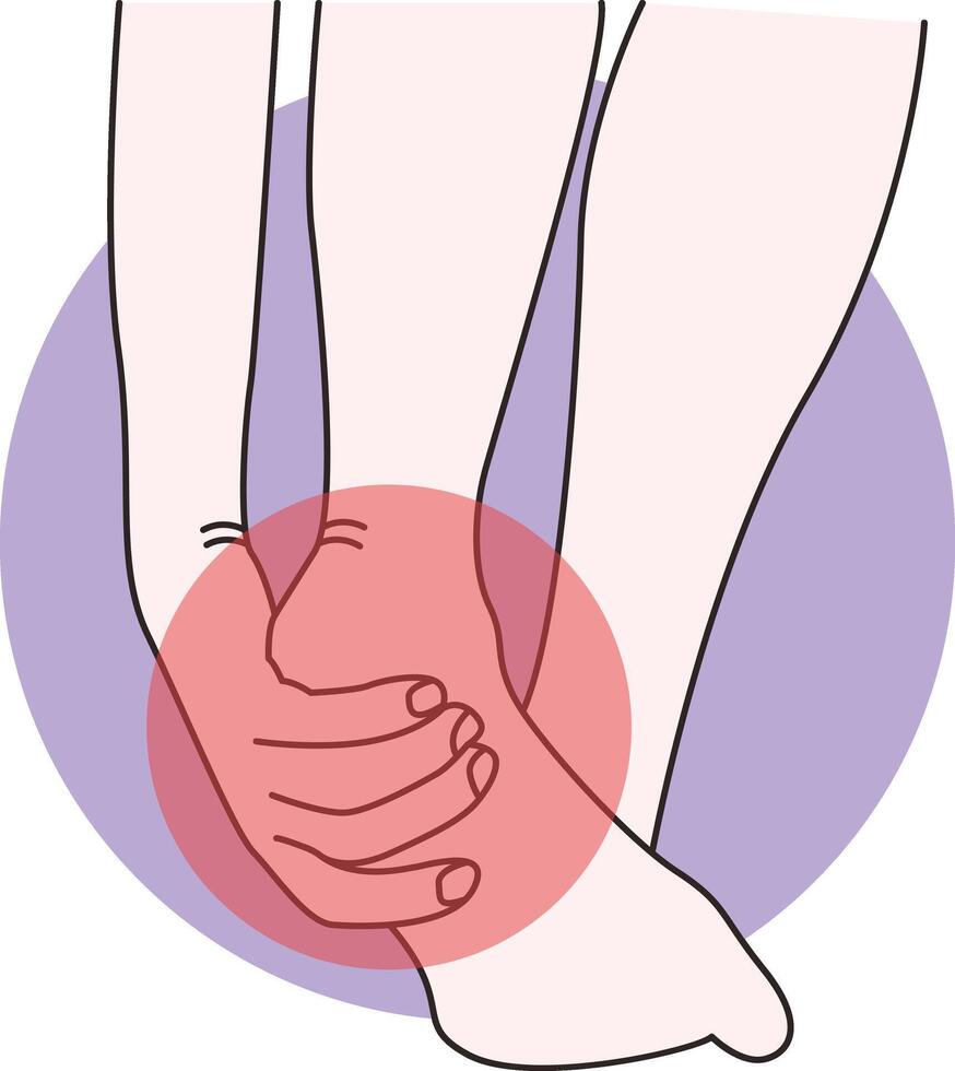 Hand and Leg Pain Sick Illustration on White Background vector