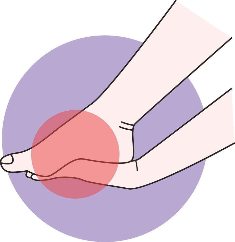 Hand and Leg Pain Sick Illustration with Cartoon Design vector